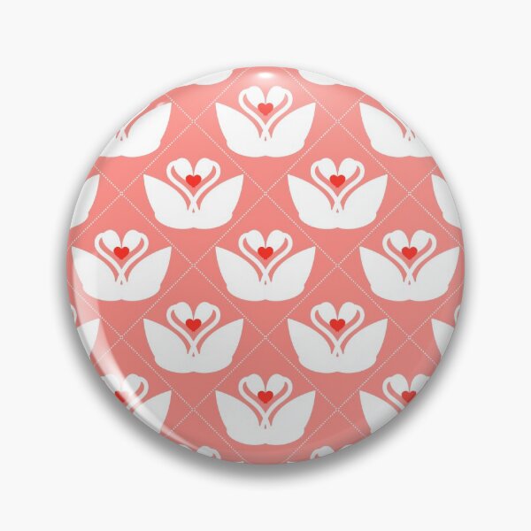 Item preview, Swans in diamond polka dots pattern designed and sold by JAWSCreatives.