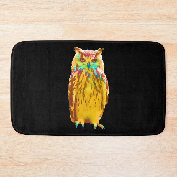 Item preview, Cute Watercolor Golden Watcher Owl with Burnt Orange Colors Standing  designed and sold by kmcs.