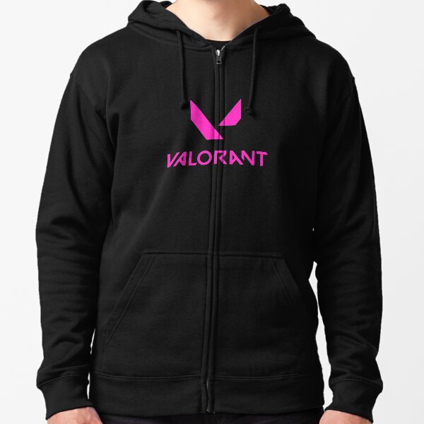 Valorant rose Veste zippée à capuche