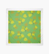 Birch leaves green background Scarf