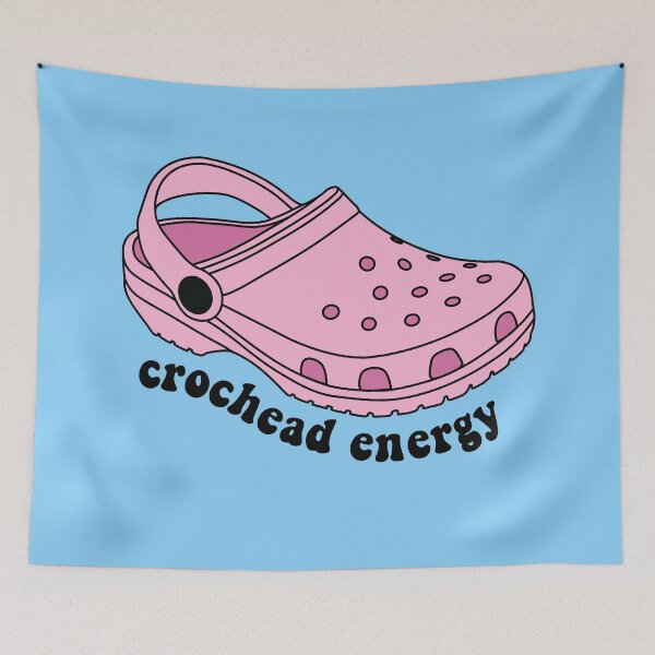 Item preview, Crochead Energy Crocs Pun designed and sold by OldDannyBrown.