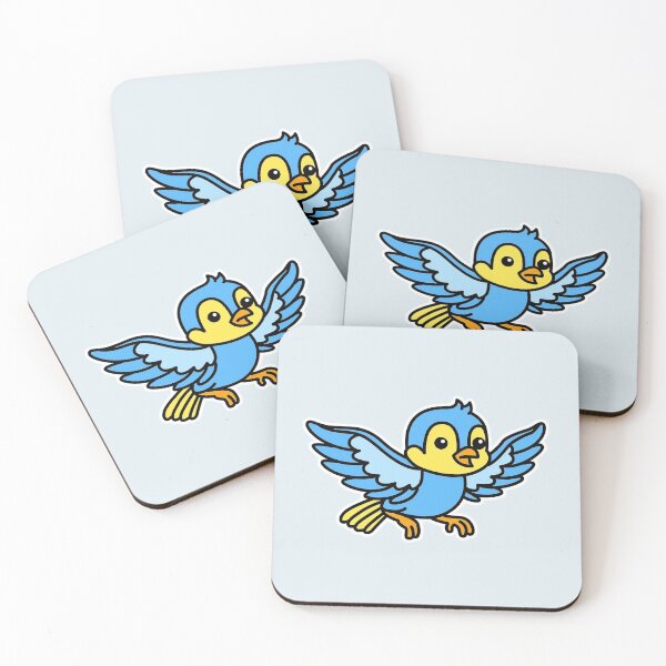 Item preview, Cute bird flying cartoon drawing designed and sold by happypapertime.
