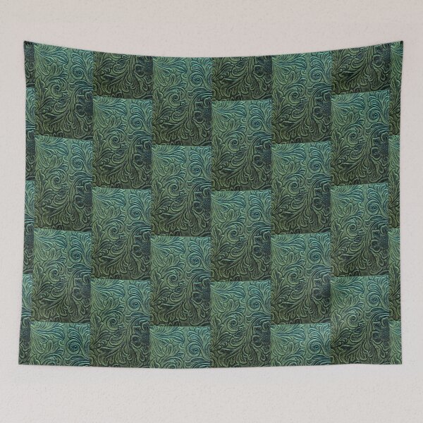 Item preview, Rustic Green Western Floral Scrollwork Design designed and sold by RandP Walriven.
