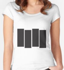 Black Flag Logo Bars Only Women's Fitted Scoop T-Shirt