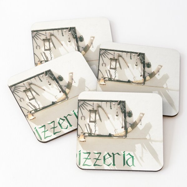 Item preview, Street scene in Altea Pizzeria sign and quirky framed collection of bit and pieces designed and sold by Brian Scantlebury.