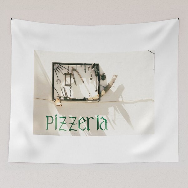 Item preview, Street scene in Altea Pizzeria sign and quirky framed collection of bit and pieces designed and sold by Brian Scantlebury.