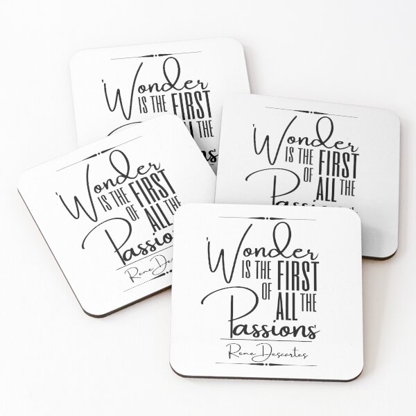 Item preview, Rene Descartes Inspirational Historical Quote- “Wonder is the first of all the passions.” designed and sold by QuoteActually.
