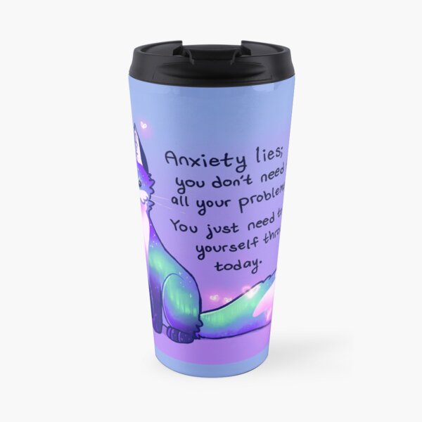 "You Don't Need to Fix All Your Problems Now" Aurora Fox Travel Mug