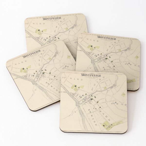 Item preview, Old Montpelier VT Map (1876) Vintage Vermont Capital City Atlas designed and sold by BravuraMedia.