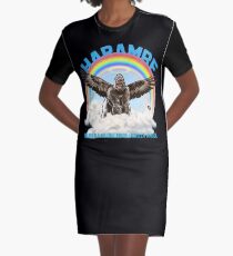 Harambe - Gorilla Angel Graphic T-Shirt Dress