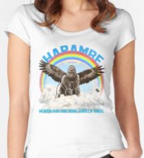 Harambe - Gorilla Angel Women's Fitted Scoop T-Shirt