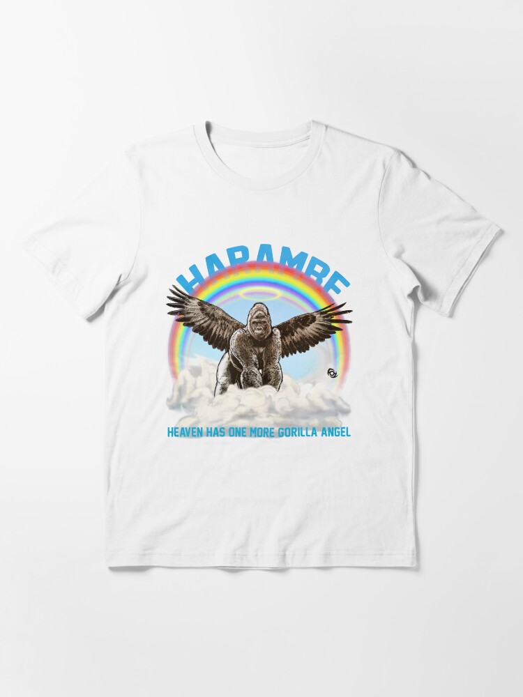 Alternate view of Harambe - Gorilla Angel Essential T-Shirt
