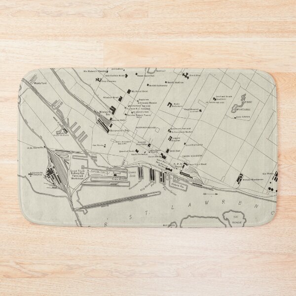 Item preview, Old Montreal Canada Map (1924) Vintage Quebec Atlas designed and sold by BravuraMedia.