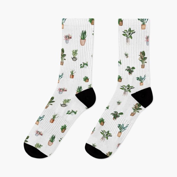 Item preview, Feel better with houseplants watercolor pattern designed and sold by Nessi-Artdesign.