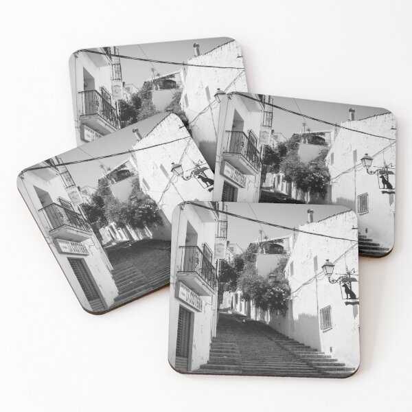 Item preview, Alicante Spain street scene outdoor stairs leading up between buildings designed and sold by Brian Scantlebury.