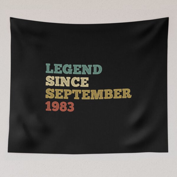 Item preview, legend since september 1983, vintage 1983 t shirt, 38th birthday shirt, september birthday shirt, september shirt, september birthday designed and sold by T-DESIGNEDZ.