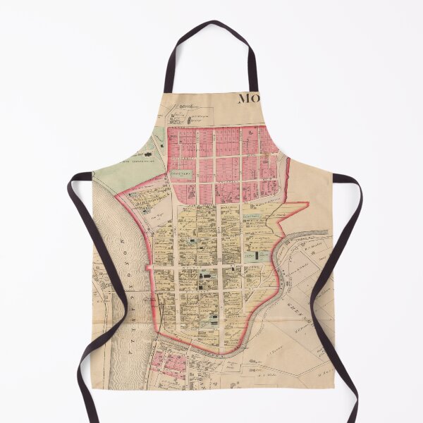 Item preview, Old Morgantown WV Map (1886) Vintage West Virginia City Atlas designed and sold by BravuraMedia.