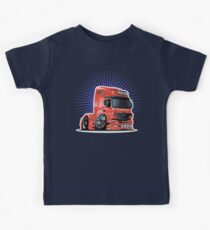 Cartoon semi-truck Kids Tee