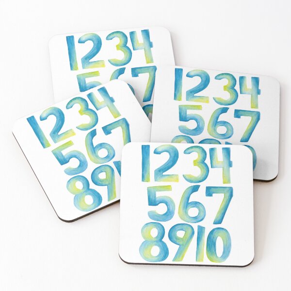 Item preview, Blue and Yellow Numbers designed and sold by OhAndRoArtistry.