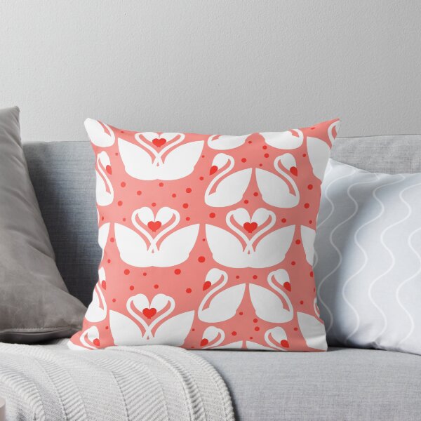 Item preview, White swans with pink polka dots pattern  designed and sold by JAWSCreatives.