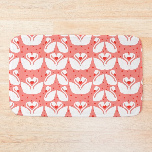 Item preview, White swans with pink polka dots pattern  designed and sold by JAWSCreatives.