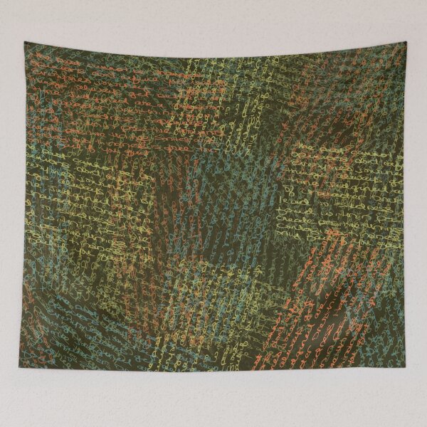 Item preview, Yellow Orange Blue Positive Words Abstract Pattern designed and sold by AMSonArt.