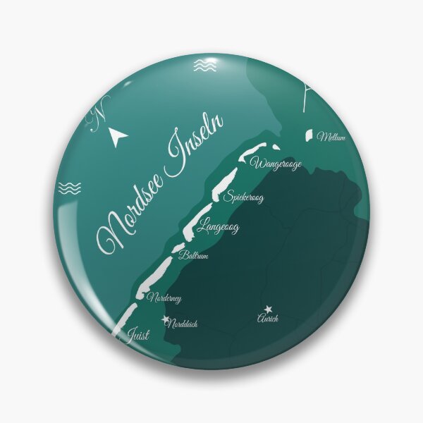 Item preview, Nordsee Inseln Map designed and sold by Ibrahim Rifath.