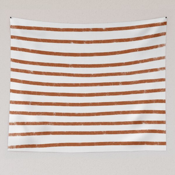 Item preview, Hand Drawn Stripes (burnt orange/white) designed and sold by Design Minds Boutique.