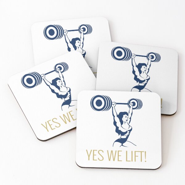 Item preview, Yes We Lift - Woman Superhero exercise fitness weights designed and sold by CreatedbyJR.