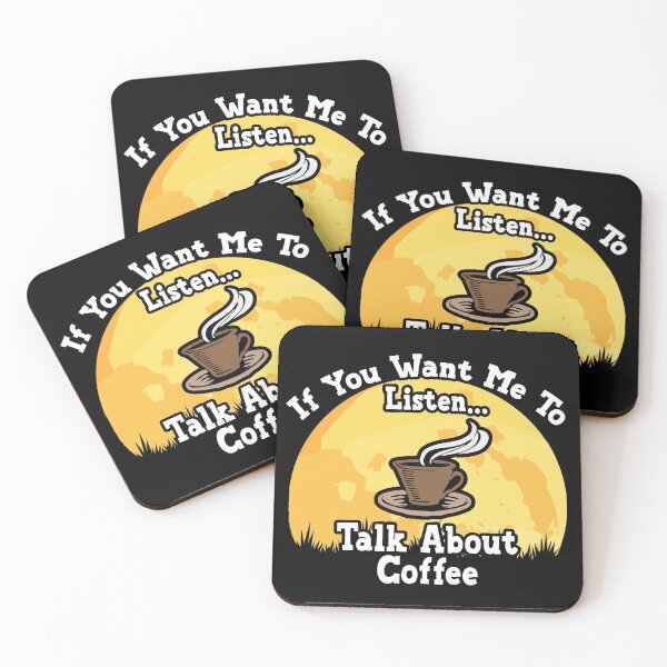 Item preview, If You Want Me To Listen... Talk About Coffee Funny illustration vintage  designed and sold by KO-Design.