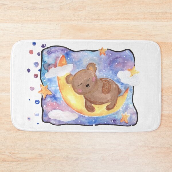 Item preview, Watercolor sleepy bear designed and sold by darapostcard.