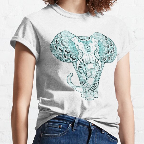 Turquoise Elephant Classic T-Shirt