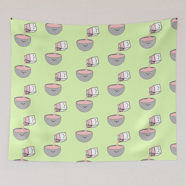 Item preview, Strawberry Milk and Bowl  designed and sold by ShopTotallyRad.