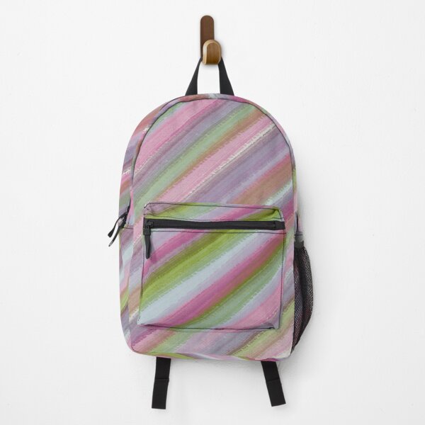 Item preview, Vintage Style Colorful Pink Green Brown Texture Acrylic Stripes Lines Pattern  designed and sold by wenjunior.