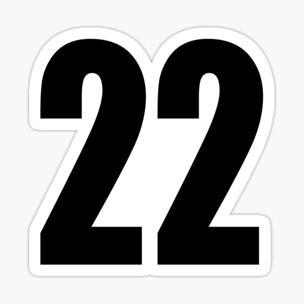 22 number twenty two back number soccer sport' Sticker