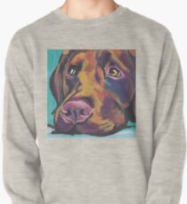 Chocolate Labrador Retriever Dog Bright colorful pop dog art Pullover