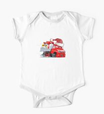 Cartoon Christmas Truck One Piece - Short Sleeve