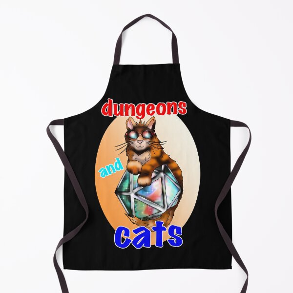 Item preview, Ginger cool cat dungeon meowster with D20 dnd dice designed and sold by CuisineCat.
