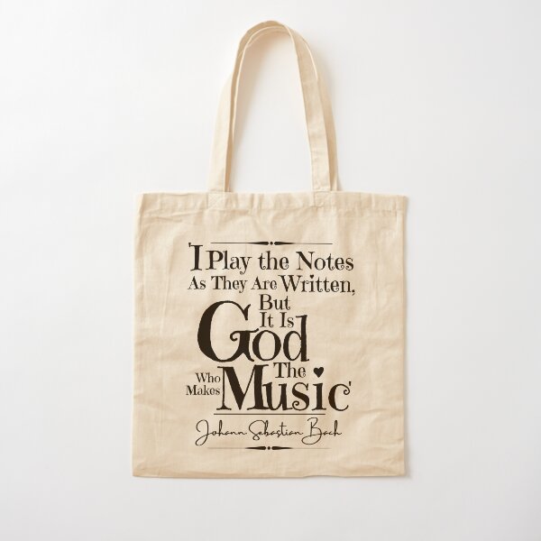 Artikel-Vorschau von Inspirierendes historisches Zitat von Johann Sebastian Bach: „Ich spiele die Noten, wie sie geschrieben sind, aber es ist Gott, der die Musik macht.“, designt und verkauft von QuoteActually.
