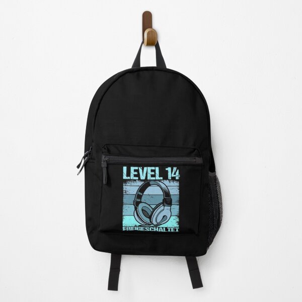 Artikelvorschau, Gamer Level 14 Geburtstag Headset Kopfhörer retro design entworfen und verkauft von brunsch-print.