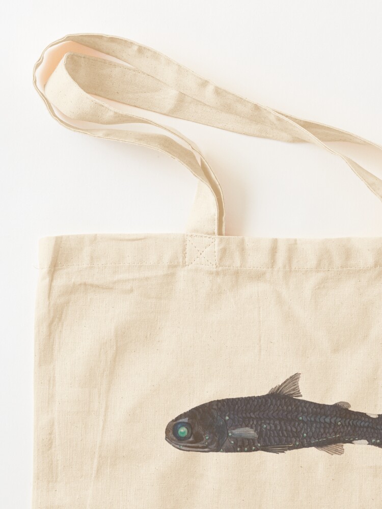 Thumbnail 3 of 5, Tote Bag, Green-Eyed Lantern Fish designed and sold by WCS-Archives.