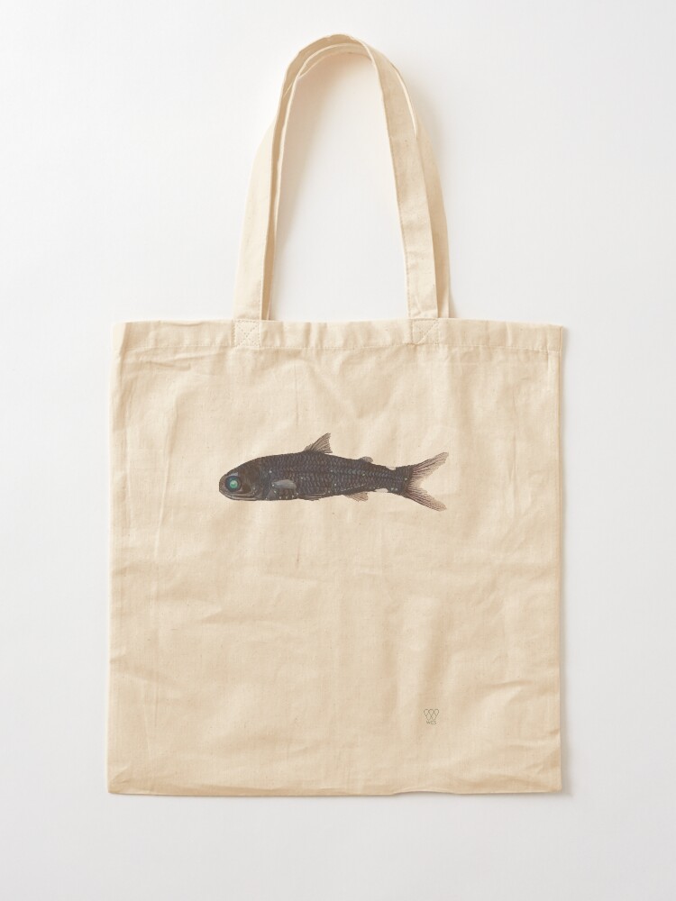 Thumbnail 2 of 5, Tote Bag, Green-Eyed Lantern Fish designed and sold by WCS-Archives.