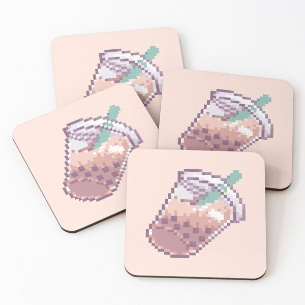 Item preview, pixel brown sugar boba tea  designed and sold by abitofkake.