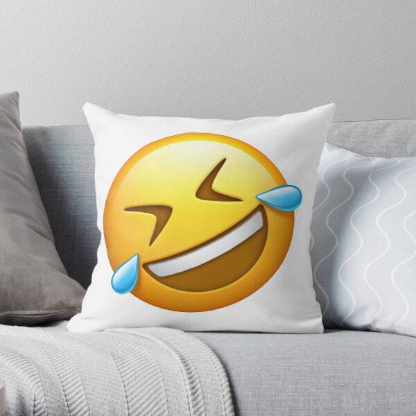 Emoji Laugh crying Throw Pillow