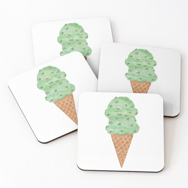 Item preview, Mint Chocolate Chip Ice Cream Cone designed and sold by OhAndRoArtistry.
