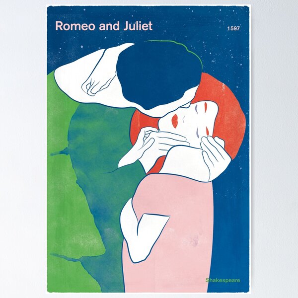 Romeo and Juliet - William Shakespeare Theatre Art for Book Lovers, Readers and Writers Poster