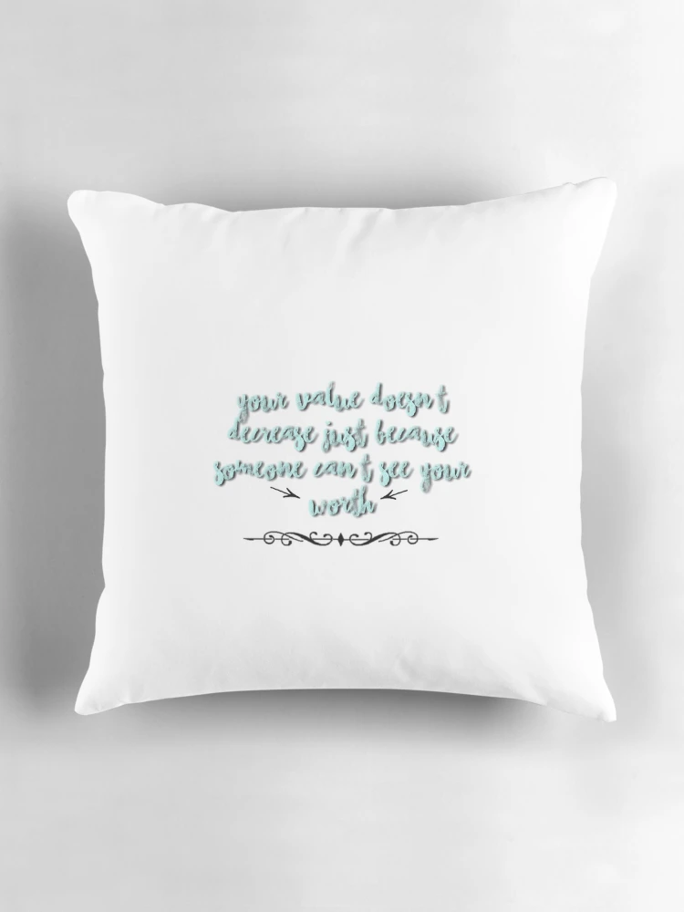Thumbnail 3 of 4, Pillow, Your value doesn't decrease designed and sold by horror-doll.