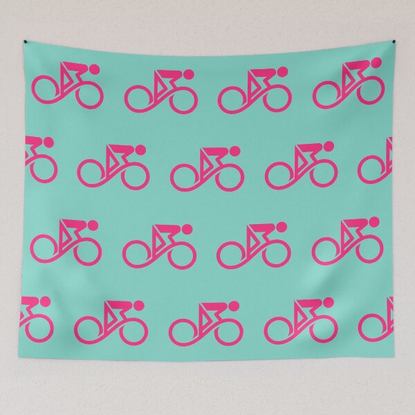 Item preview, Abstract Cyclist Pink Line Art Infinity designed and sold by RabeDesigns.
