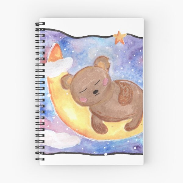 Item preview, Watercolor sleepy bear designed and sold by darapostcard.