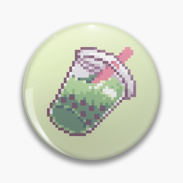 Item preview, pixel matcha boba tea  designed and sold by abitofkake.